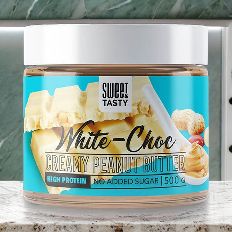 Crema de Cacahuete con Chocolate Blanco 500 gr - Sweet Tasty - EFFICIENT GROUP
