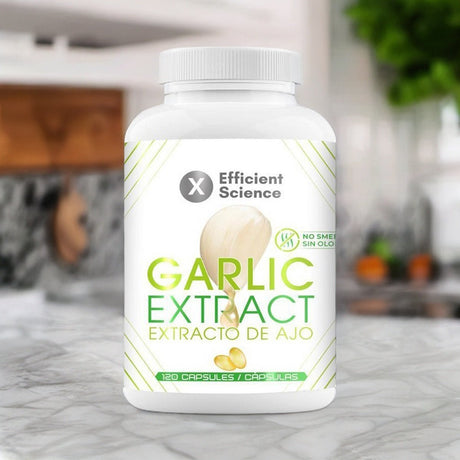 Extracto de Ajo Macerado Sin Olor 1000 mg 120 caps - Efficient Science - EFFICIENT GROUP