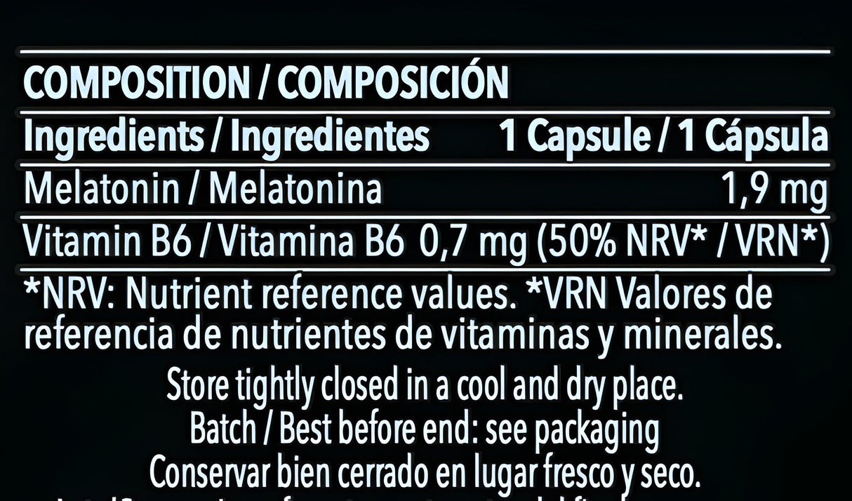 Melatonina Mix Liberación lenta y Rápida 120 caps veganas - Efficient Science - EFFICIENT GROUP