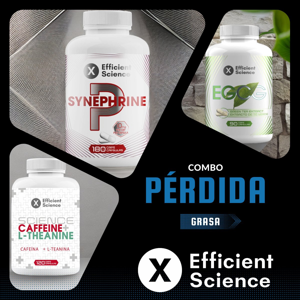 Pack Pérdida de Grasa y Definición (3 productos) - Efficient Science - EFFICIENT GROUP
