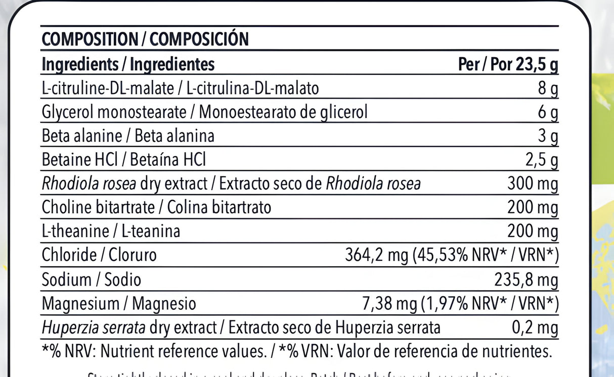 Pre Entreno Sin Estimulantes Efficient Pump 500 gr Pica Sour - Efficient Science - EFFICIENT GROUP