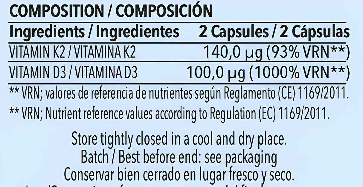 Vitamina D3 + K2 90 caps - Efficient Science - EFFICIENT GROUP